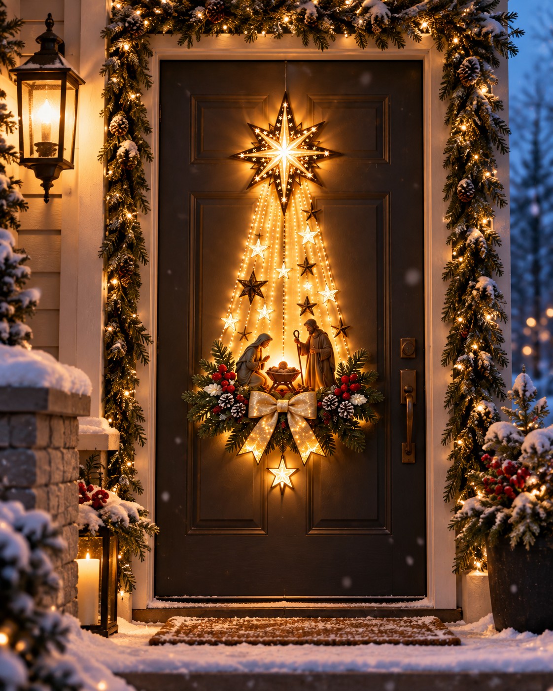 Faith Glow creates a warm Christmas centerpiece